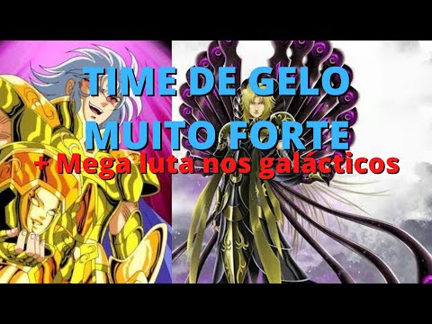 Montei um time de gelo muito forte para o Jamiel + luta difícil nos galácticos Saint Seiya Awakening
