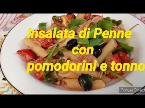 INSALATA DI PASTA CON POMODORINI E TONNO si prepara in 5 minuti, piatto freddo, veloce e leggero