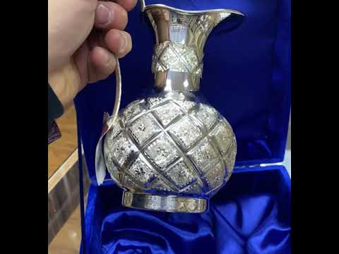 Серебряный мини кувшин «Лазер» для воды, кв158