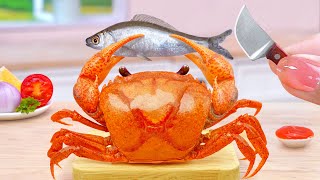 Catch And Cook Crab | Want A Miniature Spicy Gochujang Crab Korean Style 🦀 Tina Mini Cooking