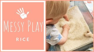 MESSY PLAY with RICE | Sensory Activities for Toddlers