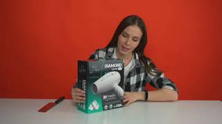 Фен GA.MA Diamond Ceramic Ion 3D Therapy, белый и серебристый - купить ...
