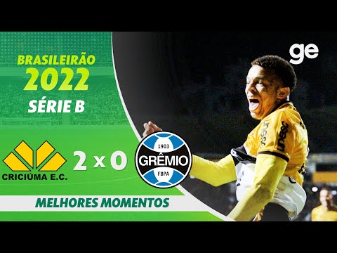 Gols e lances de Criciúma x Grêmio