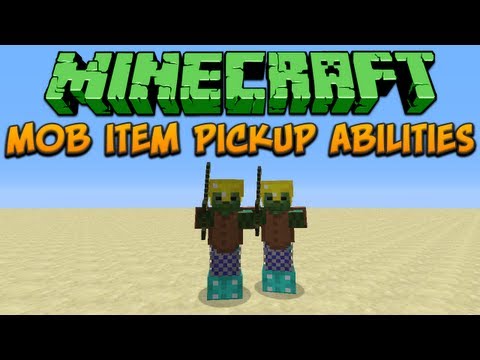 Minecraft: Mob Item Pickup Abilities