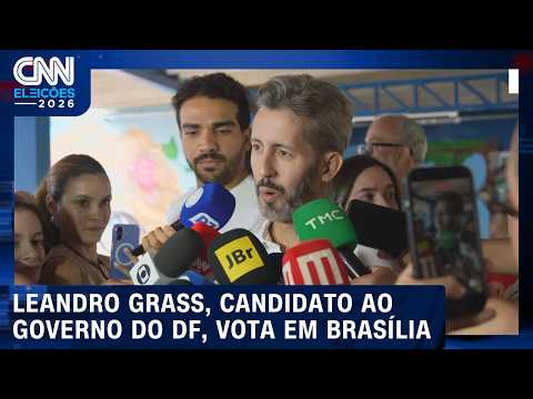 Leandro Grass, candidato ao governo do DF, vota no 2º turno em Brasília | CNN ELEIÇÕES
