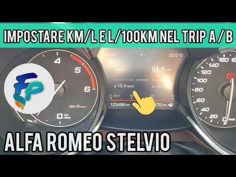 Impostare km/l e l/100km nel trip di bordo su Alfa Romeo Stelvio e Giulia