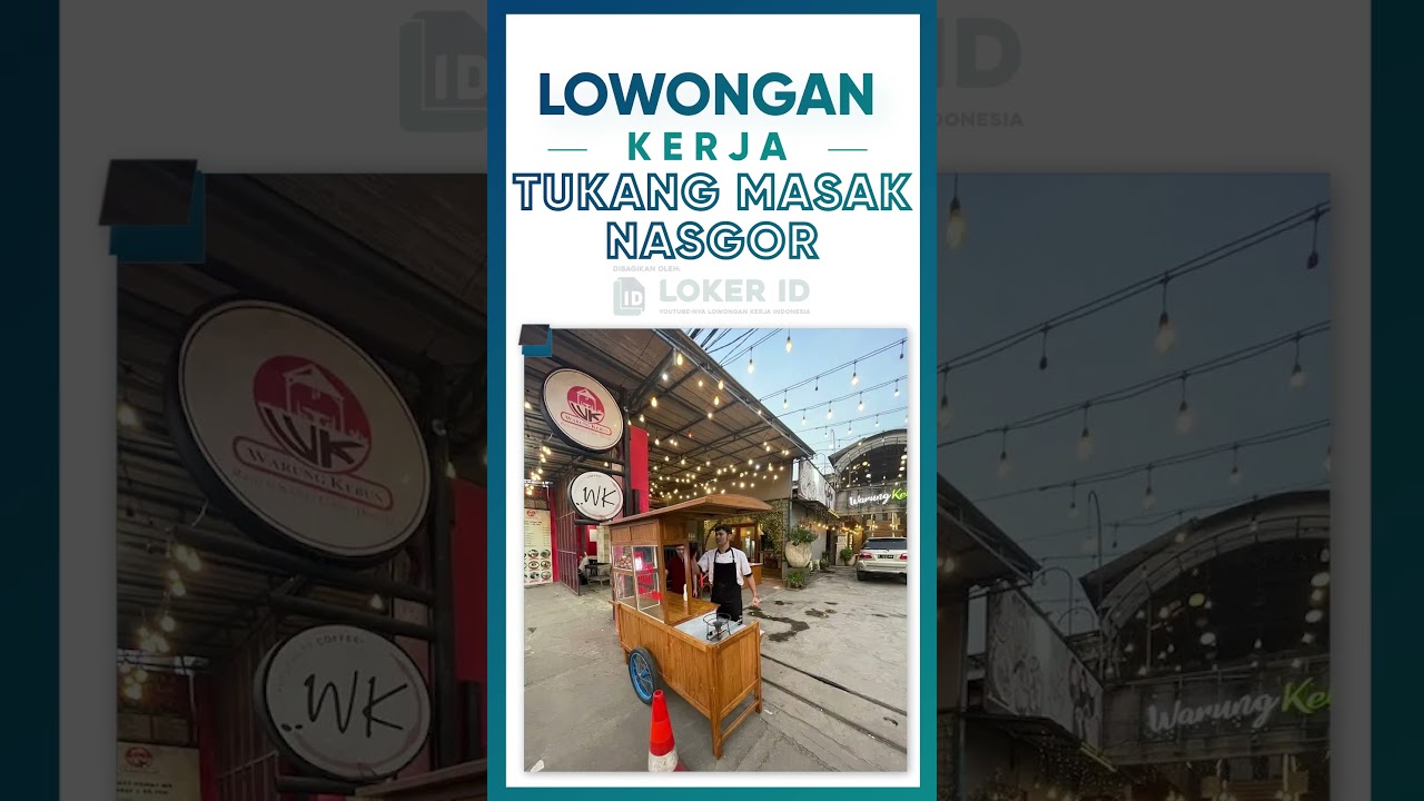 TUKANG MASAK NASI GORENG DISINI GAJINYA HINGGA 3 JUTA