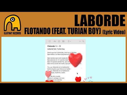LABORDE feat. TURIAN BOY - Flotando [Lyric Video]