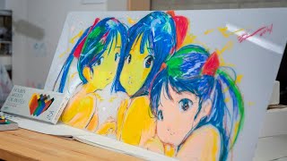 画材大喜利 #3 『オイルパステルで作品を作れ！まさかのボツで撮り直し！？』