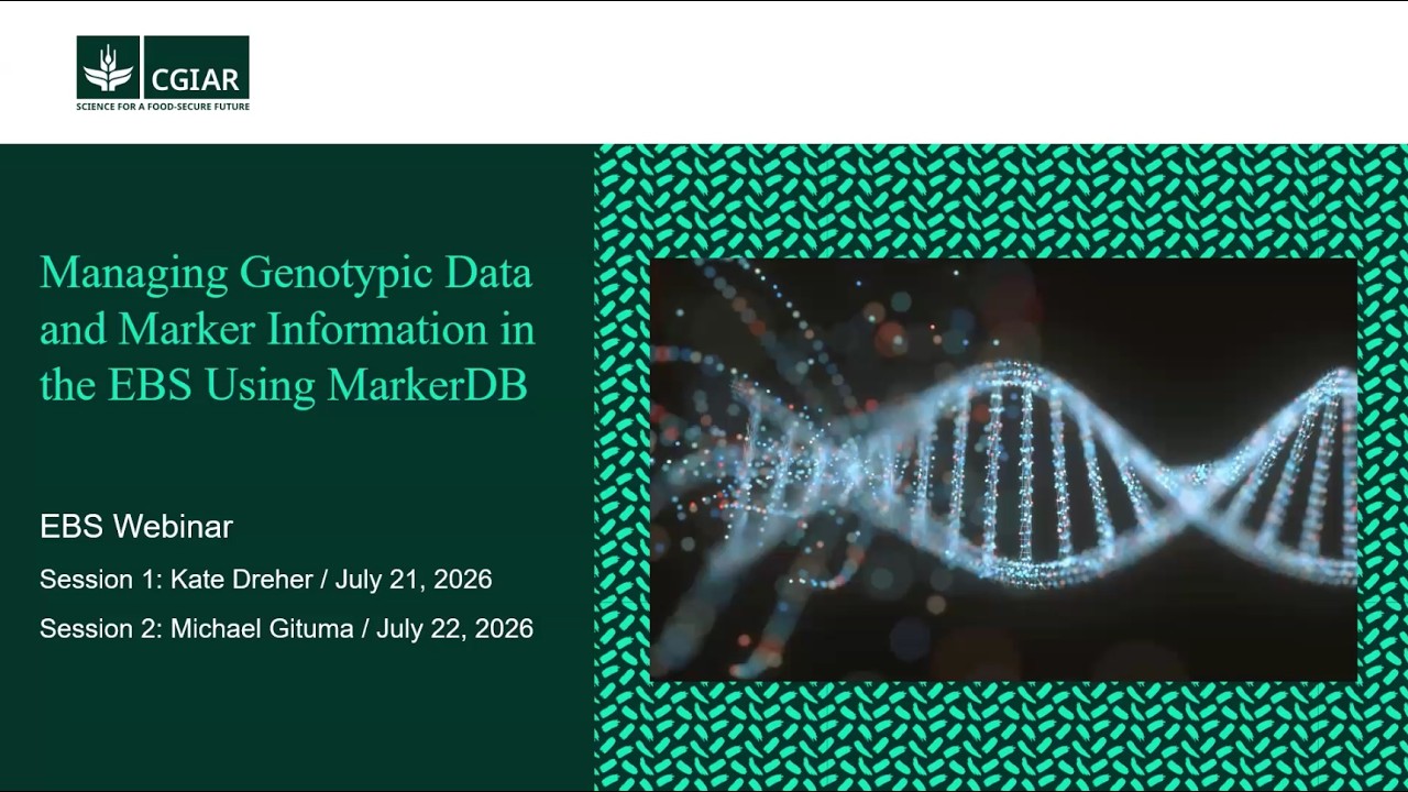 Managing Genotypic Data and Marker Information in EBS Using MarkerDb