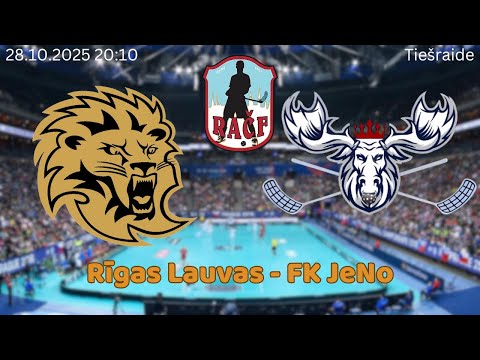 Florbols RAČF. Rīgas Lauvas - FK JeNo. Rīgā, 28.10.2025.