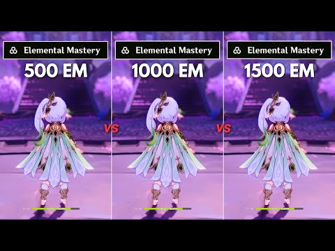 500 EM vs 1000 EM !! Best Build for F2P Nahida ?? [ Genshin Impact ]