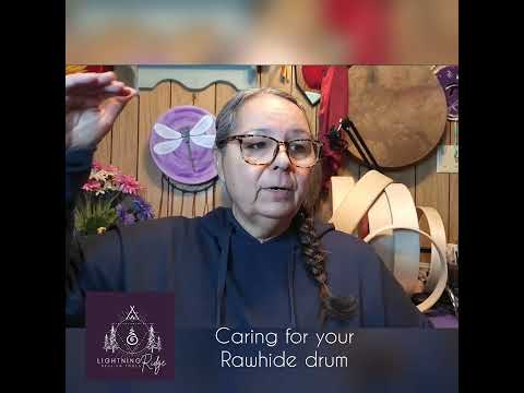 Tips on caring for a rawhide drum