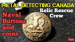 Metal Detecting Canada Finds US Navy Button and Coins. #9