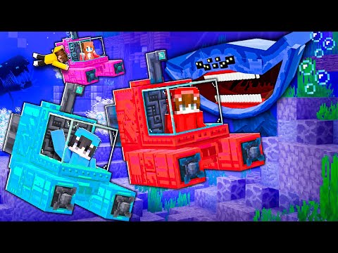 Hicimos un VIAJE SUBMARINO con Mis Amigos en Minecraft!