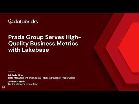 Watch: Building Enterprise KPI Platforms: Prada's 100x Speedup with Lakebase