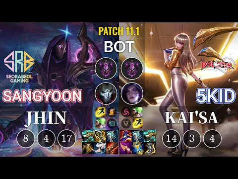 SRB Sangyoon Jhin vs KT 5kid Kai'Sa Bot - KR Patch 11.1