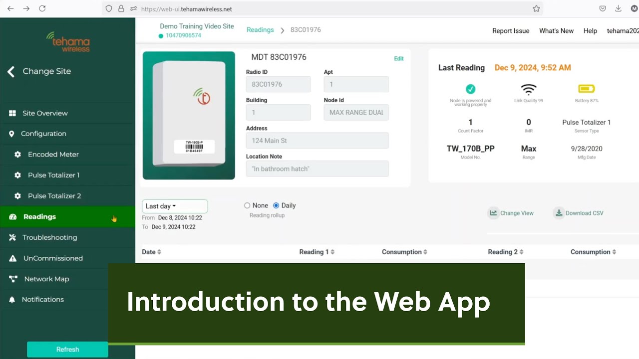 Tehama | Introduction to the Web App