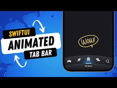 Animated Custom Tab Bar - PlayStation App's Tabbar Using SwiftUI - Xcode 14 - SwiftUI Tutorials thumbnail