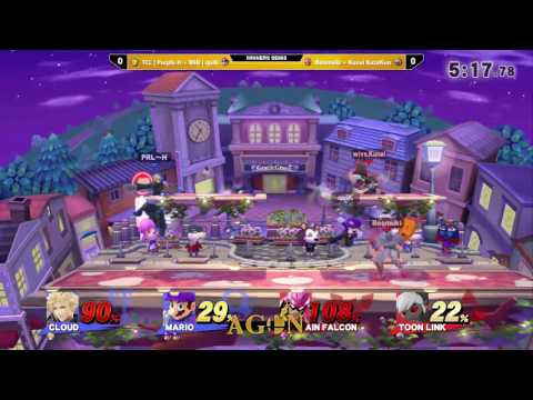 AgonTOYS - Purple-H Vs. quiK Vs. Boomuki + Kunai Kazekun - Winners Semis - Smash 4 Doubles