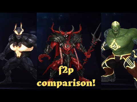 LVL 80 VENOM vs LVL 80 HULK vs LVL 80 CARNAGE (F2P) - KNULL 19 & MEPHISTO 29 - Marvel Future Fight