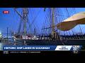 Historic Tall Ship docks along River Street