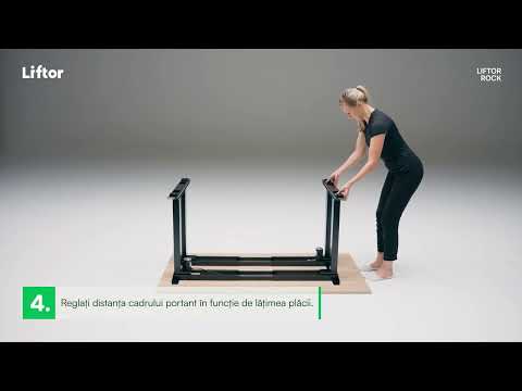 Liftor Rock – Instrucțiuni de montaj pentru birou reglabil pe înălțime