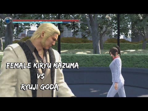 Female Kiryu Kazuma vs Ryuji Goda (1st Fight) | Yakuza Kiwami 2 w/ Mods