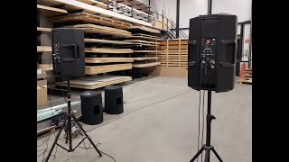 Video thumbnail for Speaker Setup Test JBL EON 615 Active Speaker 15" sub/mid 1" high by RDG