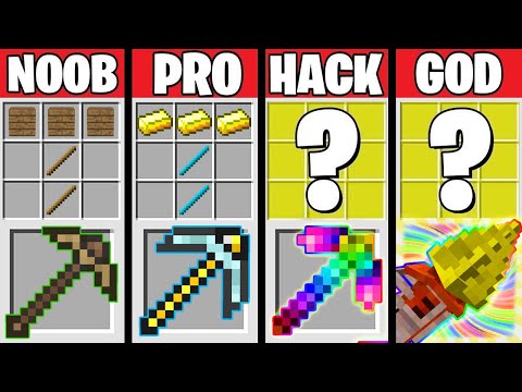 Minecraft Battle: SUPER PICKAXE CHALLENGE! NOOB vs PRO vs HACKER vs GOD in Minecraft Animation