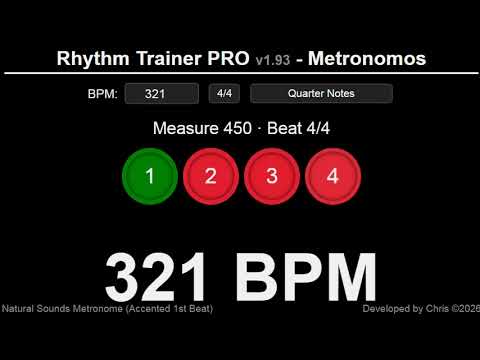 Metronome 321 BPM  (Accented 1st Beat)