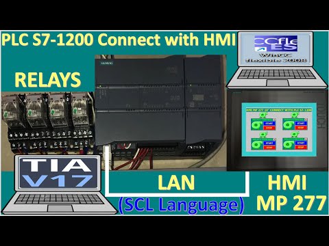 PLC S7-1200 connect with HMI MP 277 10" touch full tutorial