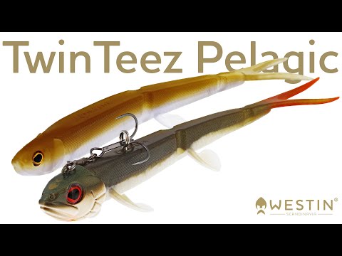 Zestaw Gum Westin Twinteez Pelagic V-tail 17cm 16g Hot Olive film wideo