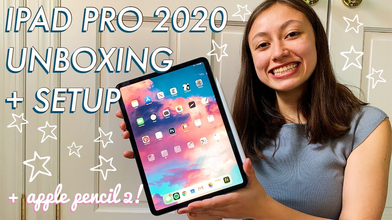 ipad pro 2020 unboxing and setup - 11 inch with apple pencil 2!