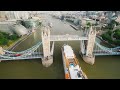 London Tower Bridge Drone Flying 4K Video