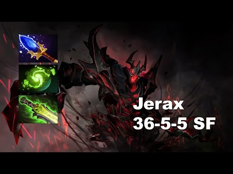 Jerax 36-5-5 Scepter Refresher E-Blade Shadow Fiend Dota 2