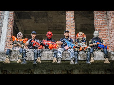 LTT Nerf Mod : Patrol Police Warriors Black Use Nerf Guns Fight Crime Dangerous Mask Dr.Lee 4