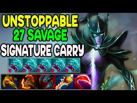 UNSTOPPABLE 27 SAVAGE - SIGNATURE CARRY - CRAZY LATE GAME TEAM FIGHT - DOTA 2 GAMEPLAY