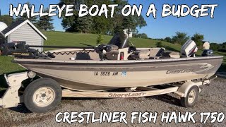 Budget Walleye Boat | Crestliner Fish Hawk 1750 | Boat Walk Around | Outdoor X Media |