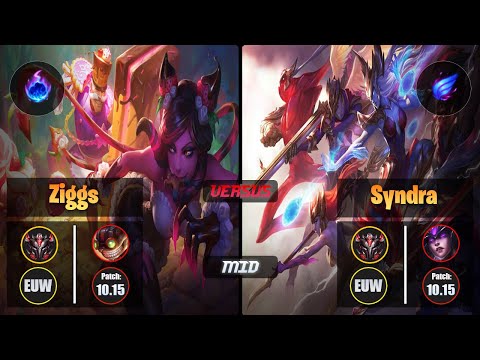 GrandMaster ZIGGS [Arcane Comet] (Mid) VS  SYNDRA - Grandmaster EUW Patch 10.15