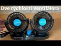 Ventilátor DUO - 108mm na palubní desku 12V - Video Youtube