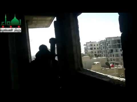 استهداف لقوات النظام بقاذف بي 10 من قبل لواء جيش المسلمين في مدينة دمشق في محافظة دمشق