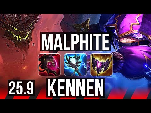 MALPHITE vs KENNEN (TOP) | 10/2/8 | EUW Diamond | 25.9
