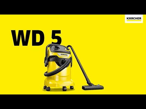 Karcher sauso ir drėgno valymo siurblys WD 5 V-25/5/22 video