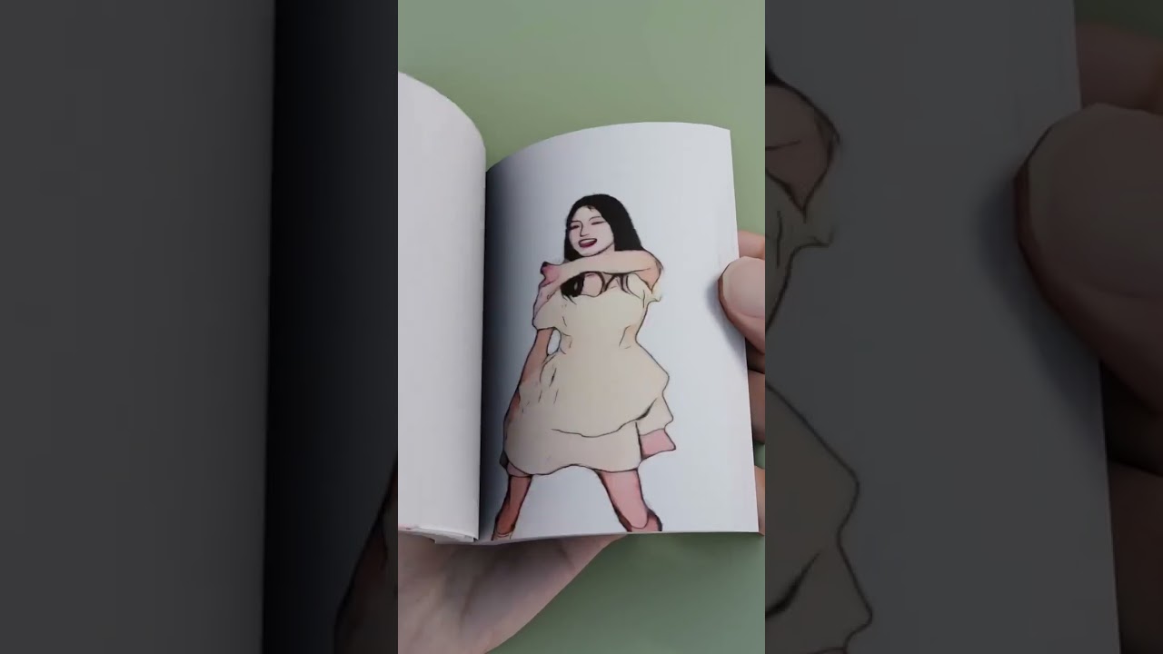 cute girl dancing flipbook #flipbook #flipbookanimation #dance