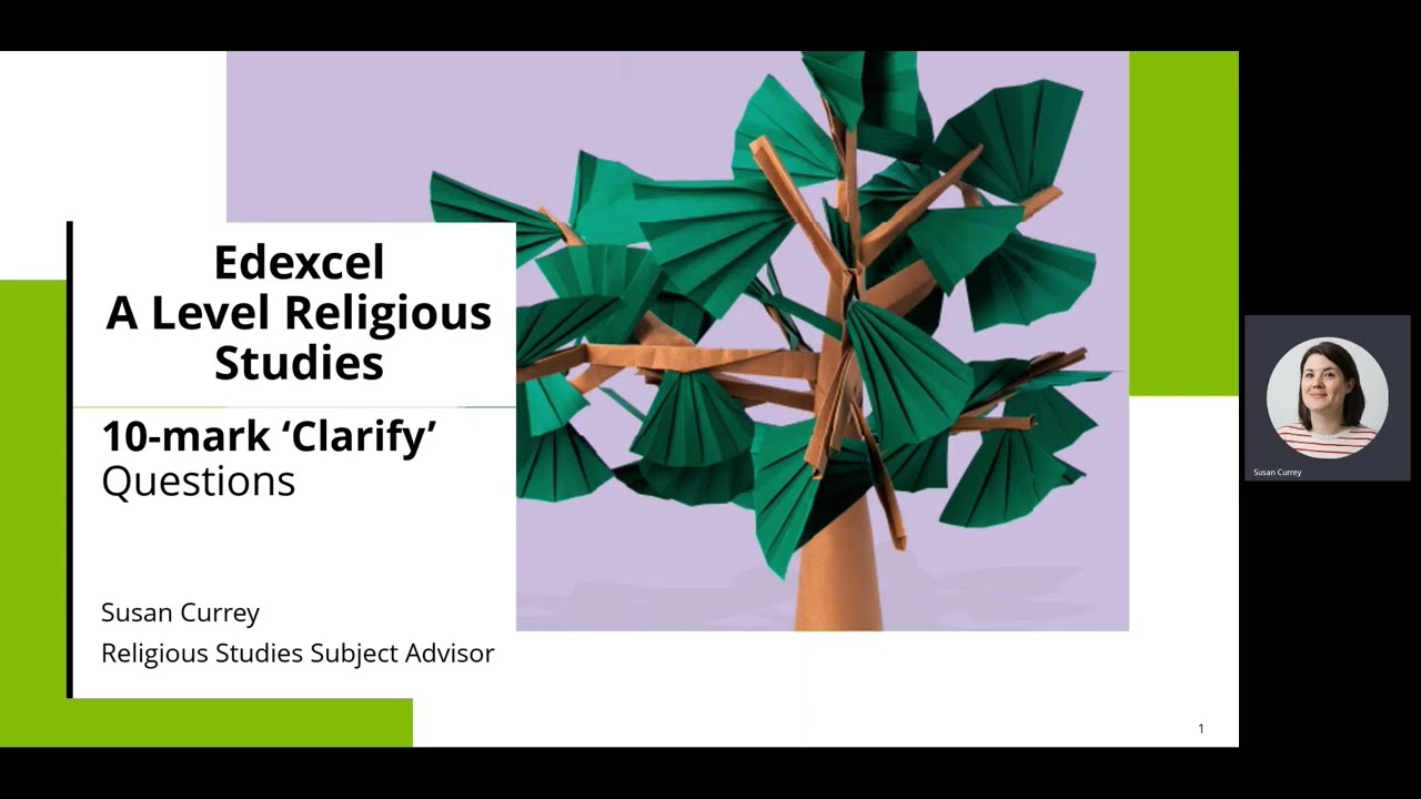 Pearson Edexcel A level Religious Studies: 10-mark 'Clarify' questions