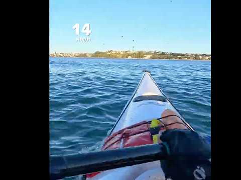 24ft long sea kayak sprint #seakayak #kayaking #paddler #gopro