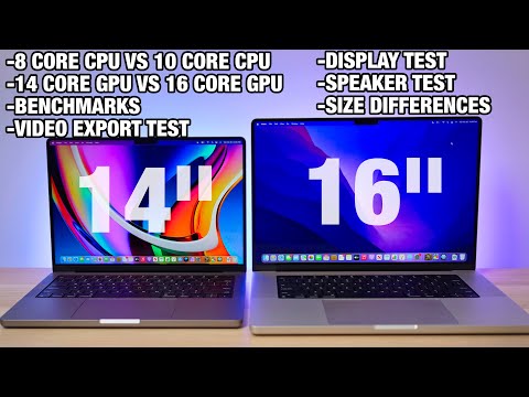 M1 Pro MacBook Pro Base Model 14" vs 16" Benchmarking, Display Test, Speaker Test & More!