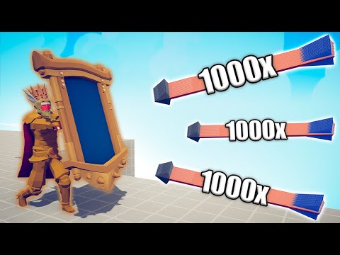 KING MIRROR SHIELD vs 1000x OVERPOWERED UNITS - TABS | Totally Accurate Battle Simulator 2023