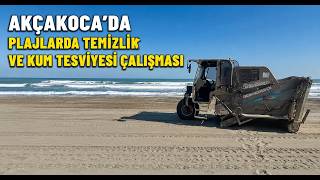  Akçakoca’da Plajlarda Temizlik ve Kum Tesviyesi Çalışması